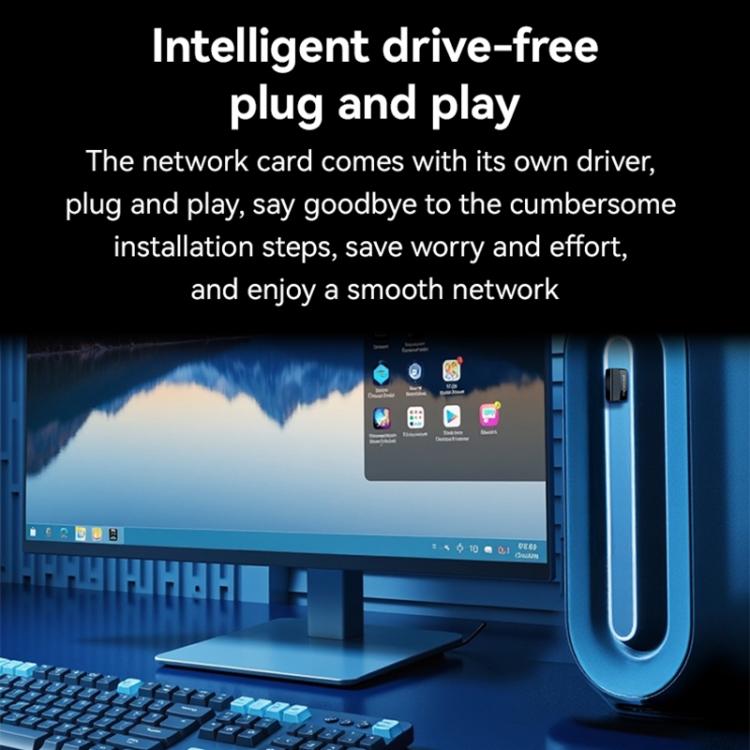 Yesido WP10 ตัวรับสัญญาณ WiFi แบบไร้สาย 150Mbps อะแดปเตอร์ USB ไร้สายความเร็วสูง