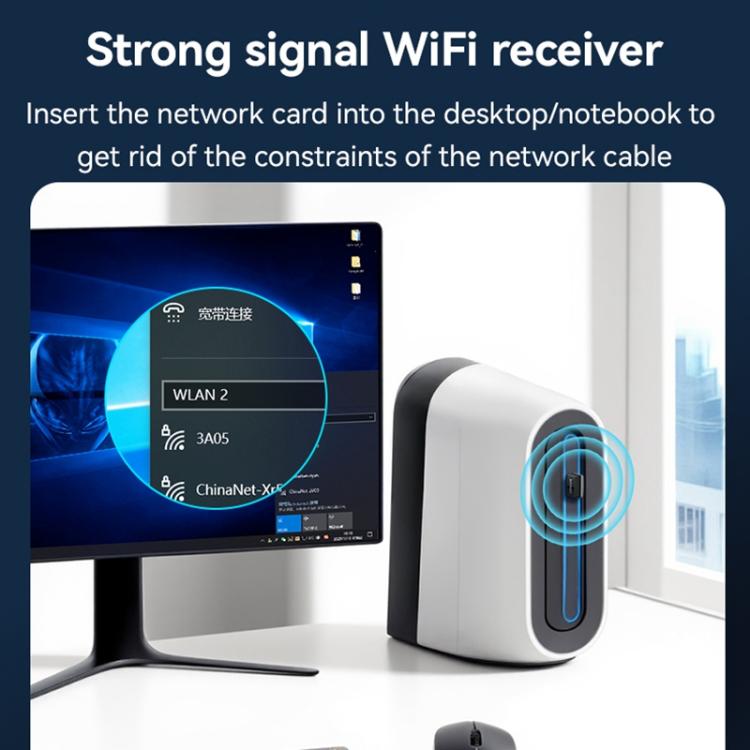 Yesido WP10 ตัวรับสัญญาณ WiFi แบบไร้สาย 150Mbps อะแดปเตอร์ USB ไร้สายความเร็วสูง