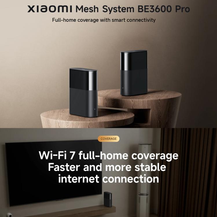 Xiaomi เราเตอร์บ้านทั้งหลัง BE3600 Pro WiFi 7 Bluetooth Mesh Gateway พอร์ต 2.5G ดูอัลแบนด์, BE3600 Pro