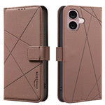 เคสโทรศัพท์หนังลายเรขาคณิต RFID สำหรับ iPhone 16e / 17e, สำหรับ iPhone 17 Pro Max, สำหรับ iPhone 17 Pro, สำหรับ iPhone 17, สำหรับ iPhone Air, สำหรับ iPhone 16 Pro Max, สำหรับ iPhone 16 Pro, สำหรับ iPhone 16 Plus