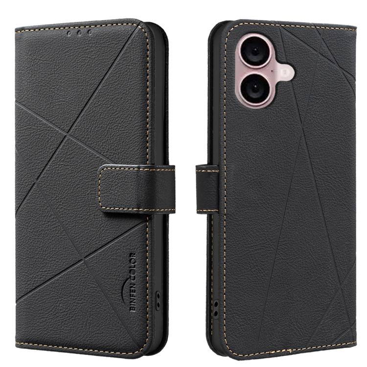 เคสโทรศัพท์หนังลายเรขาคณิต RFID สำหรับ iPhone 16e / 17e, สำหรับ iPhone 17 Pro Max, สำหรับ iPhone 17 Pro, สำหรับ iPhone 17, สำหรับ iPhone Air, สำหรับ iPhone 16 Pro Max, สำหรับ iPhone 16 Pro, สำหรับ iPhone 16 Plus