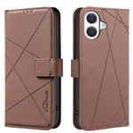 เคสโทรศัพท์หนังลายเรขาคณิต RFID สำหรับ iPhone 16e / 17e, สำหรับ iPhone 17 Pro Max, สำหรับ iPhone 17 Pro, สำหรับ iPhone 17, สำหรับ iPhone Air, สำหรับ iPhone 16 Pro Max, สำหรับ iPhone 16 Pro, สำหรับ iPhone 16 Plus