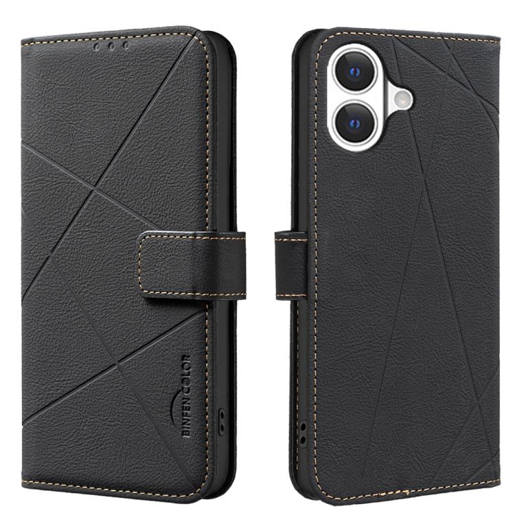 เคสโทรศัพท์หนังลายเรขาคณิต RFID สำหรับ iPhone 16e / 17e, สำหรับ iPhone 17 Pro Max, สำหรับ iPhone 17 Pro, สำหรับ iPhone 17, สำหรับ iPhone Air, สำหรับ iPhone 16 Pro Max, สำหรับ iPhone 16 Pro, สำหรับ iPhone 16 Plus