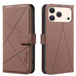 เคสโทรศัพท์หนังลายเรขาคณิต RFID สำหรับ iPhone 16e / 17e, สำหรับ iPhone 17 Pro Max, สำหรับ iPhone 17 Pro, สำหรับ iPhone 17, สำหรับ iPhone Air, สำหรับ iPhone 16 Pro Max, สำหรับ iPhone 16 Pro, สำหรับ iPhone 16 Plus