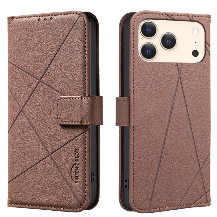 เคสโทรศัพท์หนังลายเรขาคณิต RFID สำหรับ iPhone 16e / 17e, สำหรับ iPhone 17 Pro Max, สำหรับ iPhone 17 Pro, สำหรับ iPhone 17, สำหรับ iPhone Air, สำหรับ iPhone 16 Pro Max, สำหรับ iPhone 16 Pro, สำหรับ iPhone 16 Plus
