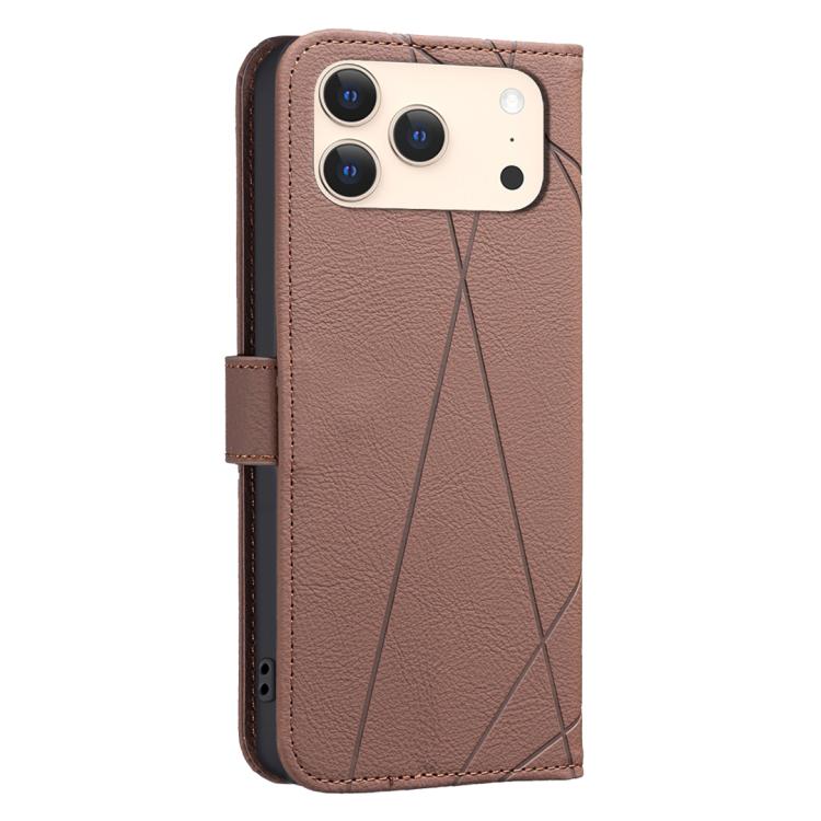 เคสโทรศัพท์หนังลายเรขาคณิต RFID สำหรับ iPhone 16e / 17e, สำหรับ iPhone 17 Pro Max, สำหรับ iPhone 17 Pro, สำหรับ iPhone 17, สำหรับ iPhone Air, สำหรับ iPhone 16 Pro Max, สำหรับ iPhone 16 Pro, สำหรับ iPhone 16 Plus