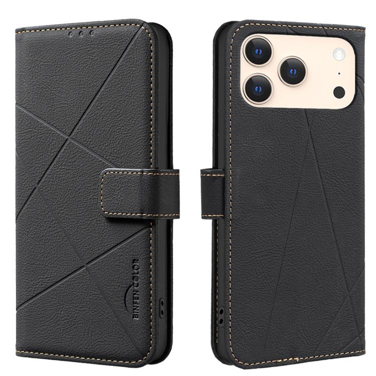 เคสโทรศัพท์หนังลายเรขาคณิต RFID สำหรับ iPhone 16e / 17e, สำหรับ iPhone 17 Pro Max, สำหรับ iPhone 17 Pro, สำหรับ iPhone 17, สำหรับ iPhone Air, สำหรับ iPhone 16 Pro Max, สำหรับ iPhone 16 Pro, สำหรับ iPhone 16 Plus