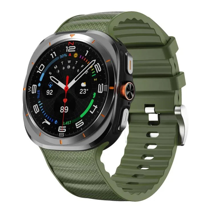 สายรัดนาฬิกาซิลิโคนสีพื้นสำหรับกีฬา สำหรับ Samsung Galaxy Watch Ultra ขนาด 47 มม. / Ultra 2025