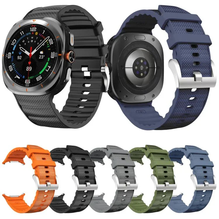 สายรัดนาฬิกาซิลิโคนสีพื้นสำหรับกีฬา สำหรับ Samsung Galaxy Watch Ultra ขนาด 47 มม. / Ultra 2025