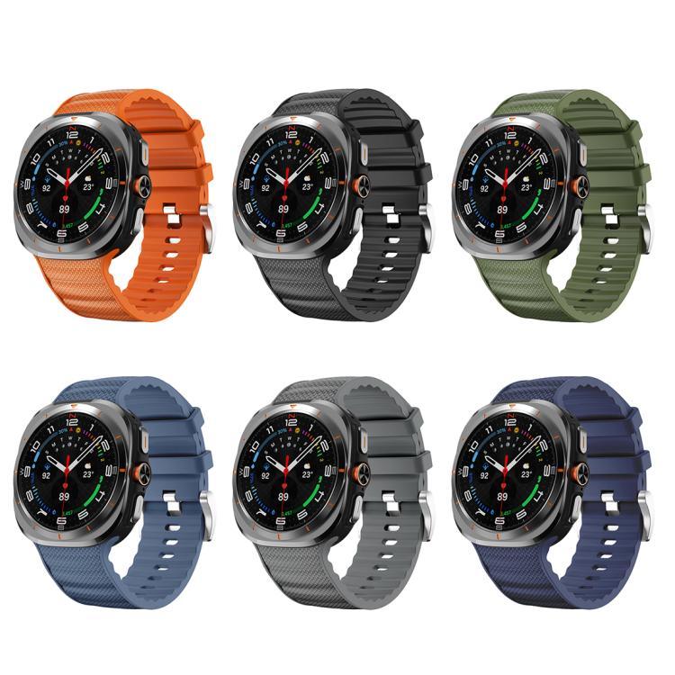สายรัดนาฬิกาซิลิโคนสีพื้นสำหรับกีฬา สำหรับ Samsung Galaxy Watch Ultra ขนาด 47 มม. / Ultra 2025