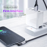 2.4A USB to 8 Pin 180 Degree Rotating Elbow Charging Cable, 1.2m 8 Pin, 2m 8 Pin