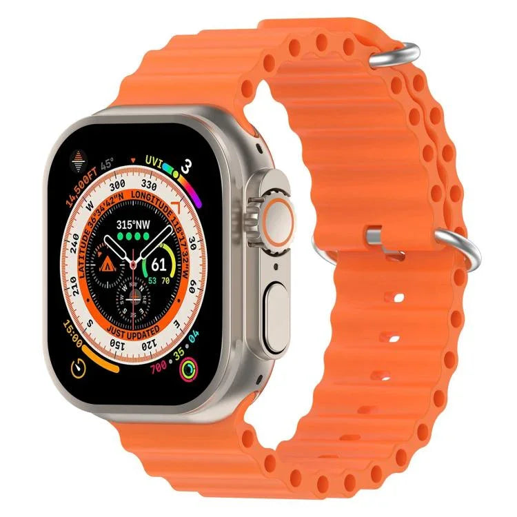 สายรัดนาฬิกาซิลิโคนลายโอเชียน xDfind สำหรับ Apple Watch 46mm / 49mm / 45mm / 44mm, สำหรับ Apple Watch 42mm / 41mm / 40mm / 38mm
