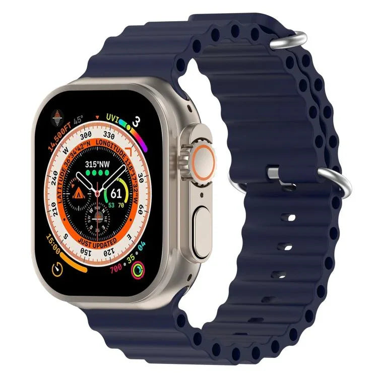 สายรัดนาฬิกาซิลิโคนลายโอเชียน xDfind สำหรับ Apple Watch 46mm / 49mm / 45mm / 44mm, สำหรับ Apple Watch 42mm / 41mm / 40mm / 38mm