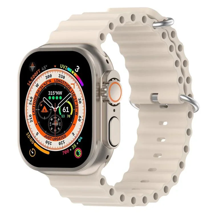สายรัดนาฬิกาซิลิโคนลายโอเชียน xDfind สำหรับ Apple Watch 46mm / 49mm / 45mm / 44mm, สำหรับ Apple Watch 42mm / 41mm / 40mm / 38mm