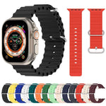 สายรัดนาฬิกาซิลิโคนลายโอเชียน xDfind สำหรับ Apple Watch 46mm / 49mm / 45mm / 44mm, สำหรับ Apple Watch 42mm / 41mm / 40mm / 38mm