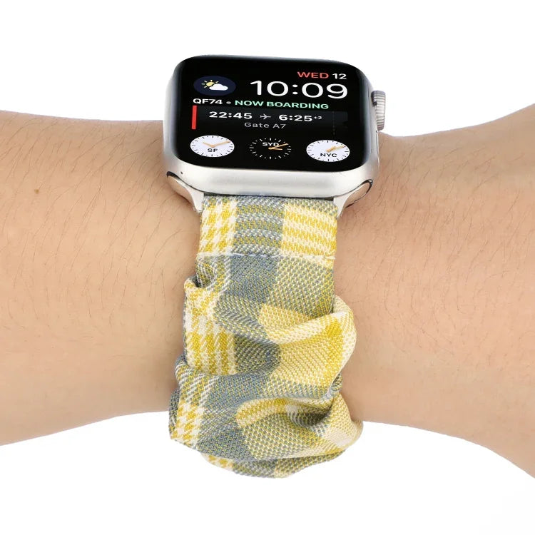 สายรัดข้อมือผ้าสไตล์เครื่องแบบ JK + สแตนเลส สำหรับ Apple Watch Series 7 ขนาด 45 มม. / 6 & SE & 5 & 4 ขนาด 44 มม. / 3 & 2 & 1 ขนาด 42 มม., สำหรับ Apple Watch Series 7 ขนาด 41 มม. / 6 & SE & 5 & 4 ขนาด 40 มม. / 3 & 2 & 1 ขนาด 38 มม.