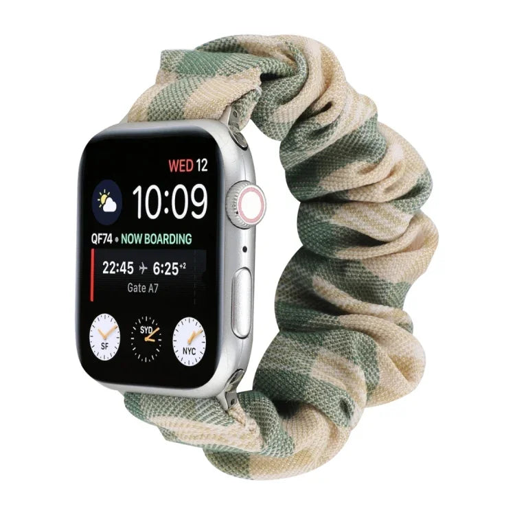 สายรัดข้อมือผ้าสไตล์เครื่องแบบ JK + สแตนเลส สำหรับ Apple Watch Series 7 ขนาด 45 มม. / 6 & SE & 5 & 4 ขนาด 44 มม. / 3 & 2 & 1 ขนาด 42 มม., สำหรับ Apple Watch Series 7 ขนาด 41 มม. / 6 & SE & 5 & 4 ขนาด 40 มม. / 3 & 2 & 1 ขนาด 38 มม.