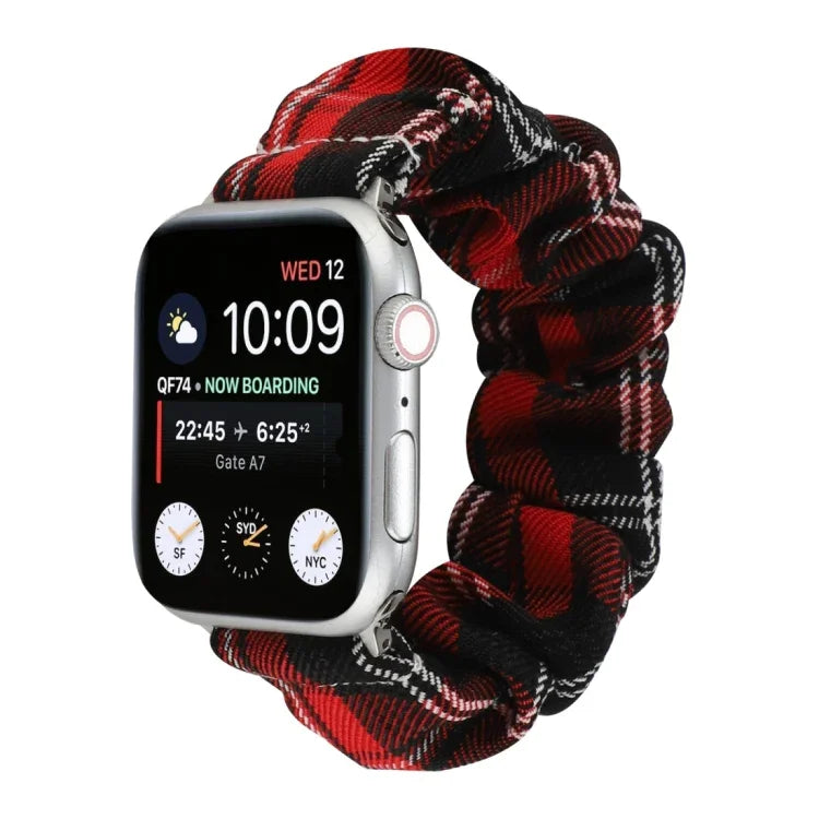 สายรัดข้อมือผ้าสไตล์เครื่องแบบ JK + สแตนเลส สำหรับ Apple Watch Series 7 ขนาด 45 มม. / 6 & SE & 5 & 4 ขนาด 44 มม. / 3 & 2 & 1 ขนาด 42 มม., สำหรับ Apple Watch Series 7 ขนาด 41 มม. / 6 & SE & 5 & 4 ขนาด 40 มม. / 3 & 2 & 1 ขนาด 38 มม.