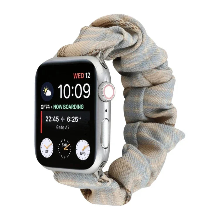 สายรัดข้อมือผ้าสไตล์เครื่องแบบ JK + สแตนเลส สำหรับ Apple Watch Series 7 ขนาด 45 มม. / 6 & SE & 5 & 4 ขนาด 44 มม. / 3 & 2 & 1 ขนาด 42 มม., สำหรับ Apple Watch Series 7 ขนาด 41 มม. / 6 & SE & 5 & 4 ขนาด 40 มม. / 3 & 2 & 1 ขนาด 38 มม.