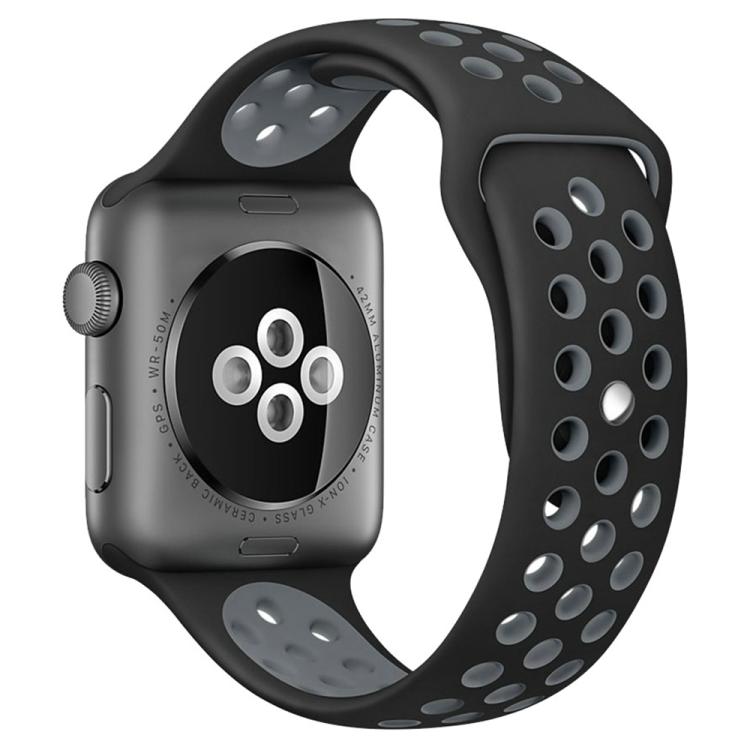 สายรัดนาฬิกาซิลิโคนกีฬาสองสี xDfind สำหรับ Apple Watch 46mm / 49mm / 45mm / 44mm, สำหรับ Apple Watch 42mm / 41mm / 40mm / 38mm