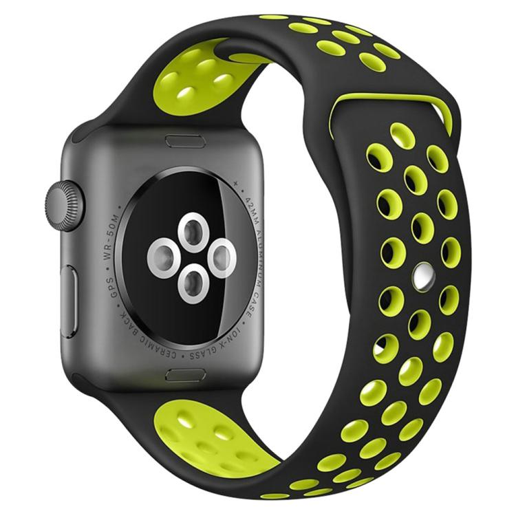 สายรัดนาฬิกาซิลิโคนกีฬาสองสี xDfind สำหรับ Apple Watch 46mm / 49mm / 45mm / 44mm, สำหรับ Apple Watch 42mm / 41mm / 40mm / 38mm