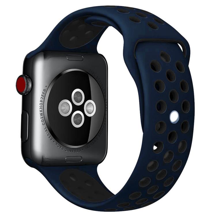สายรัดนาฬิกาซิลิโคนกีฬาสองสี xDfind สำหรับ Apple Watch 46mm / 49mm / 45mm / 44mm, สำหรับ Apple Watch 42mm / 41mm / 40mm / 38mm