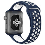 สายรัดนาฬิกาซิลิโคนกีฬาสองสี xDfind สำหรับ Apple Watch 46mm / 49mm / 45mm / 44mm, สำหรับ Apple Watch 42mm / 41mm / 40mm / 38mm