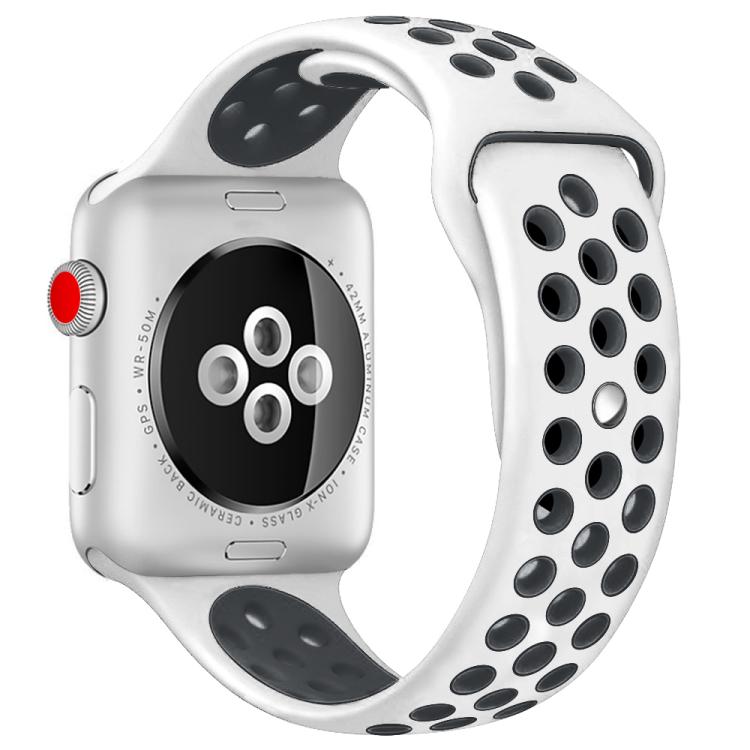 สายรัดนาฬิกาซิลิโคนกีฬาสองสี xDfind สำหรับ Apple Watch 46mm / 49mm / 45mm / 44mm, สำหรับ Apple Watch 42mm / 41mm / 40mm / 38mm