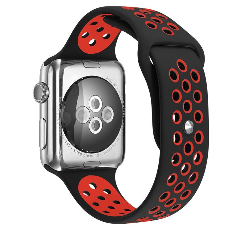 สายรัดนาฬิกาซิลิโคนกีฬาสองสี xDfind สำหรับ Apple Watch 46mm / 49mm / 45mm / 44mm, สำหรับ Apple Watch 42mm / 41mm / 40mm / 38mm