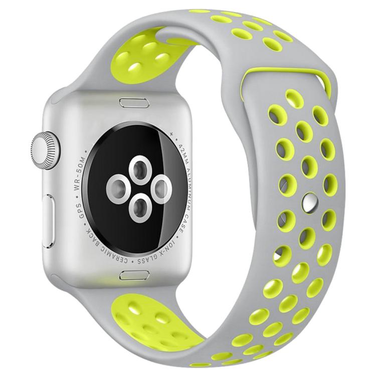สายรัดนาฬิกาซิลิโคนกีฬาสองสี xDfind สำหรับ Apple Watch 46mm / 49mm / 45mm / 44mm, สำหรับ Apple Watch 42mm / 41mm / 40mm / 38mm