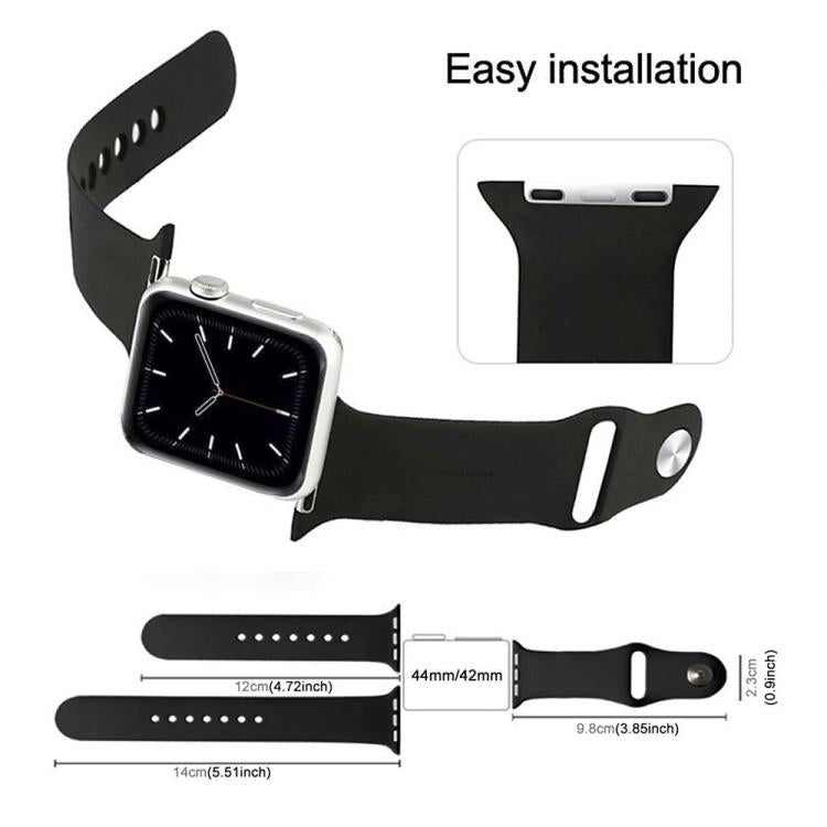 สายรัดนาฬิกาซิลิโคนกีฬาสีพื้น xDfind สำหรับ Apple Watch 46mm / 49mm / 45mm / 44mm, สำหรับ Apple Watch 42mm / 41mm / 40mm / 38mm