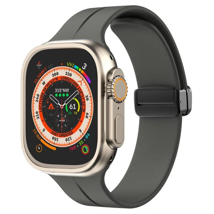 สายรัดนาฬิกาซิลิโคนแม่เหล็กสีพื้น xDfind สำหรับ Apple Watch 46mm / 49mm / 45mm / 44mm, สำหรับ Apple Watch 42mm / 41mm / 40mm / 38mm