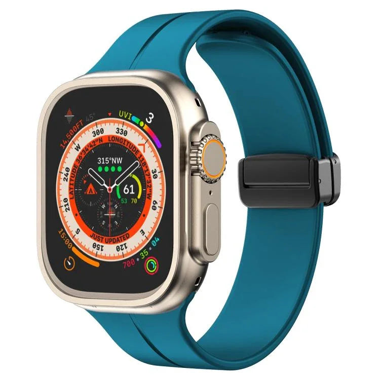 สายรัดนาฬิกาซิลิโคนแม่เหล็กสีพื้น xDfind สำหรับ Apple Watch 46mm / 49mm / 45mm / 44mm, สำหรับ Apple Watch 42mm / 41mm / 40mm / 38mm