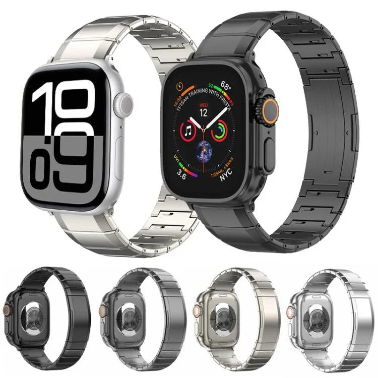 สายรัดนาฬิกาหัวเข็มขัดไทเทเนียมบริสุทธิ์เม็ดเดียว สำหรับ Apple Watch 46mm / 49mm / 45mm / 44mm, สำหรับ Apple Watch 42mm / 41mm / 40mm / 38mm