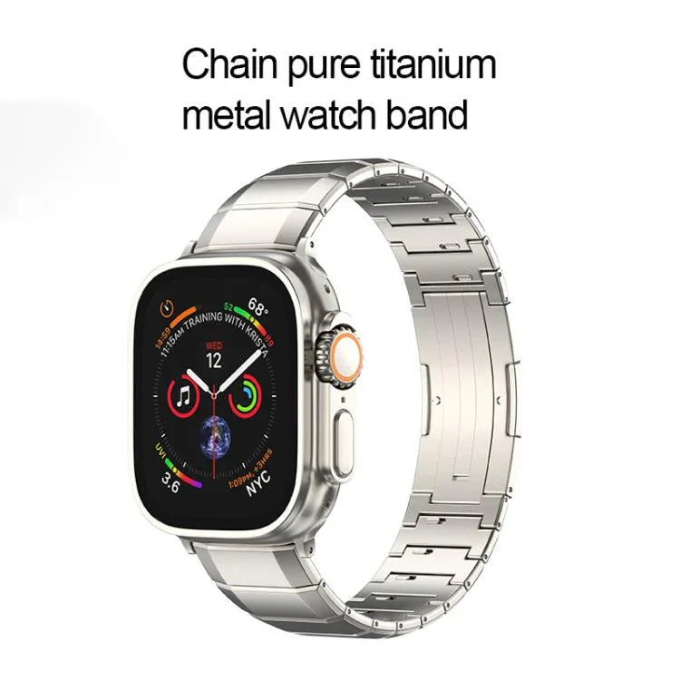 สายรัดนาฬิกาหัวเข็มขัดไทเทเนียมบริสุทธิ์เม็ดเดียว สำหรับ Apple Watch 46mm / 49mm / 45mm / 44mm, สำหรับ Apple Watch 42mm / 41mm / 40mm / 38mm