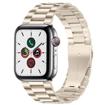 สายรัดนาฬิกาสแตนเลสหัวเข็มขัดพับสามเม็ด xDfind สำหรับ Apple Watch 46mm / 49mm / 45mm / 44mm, สำหรับ Apple Watch 42mm / 41mm / 40mm / 38mm