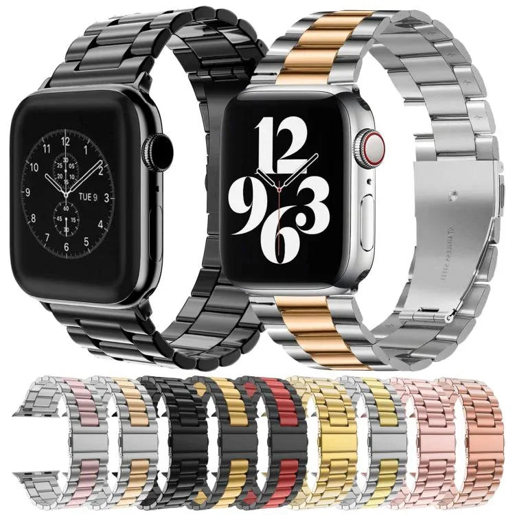 สายรัดนาฬิกาสแตนเลสหัวเข็มขัดพับสามเม็ด xDfind สำหรับ Apple Watch 46mm / 49mm / 45mm / 44mm, สำหรับ Apple Watch 42mm / 41mm / 40mm / 38mm