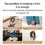 สายชาร์จข้อมูลแม่เหล็ก Momax Mag.Link Duo 60W USB-C / Type-C ถึง USB-C / Type-C / 8 Pin, DC58 1m, DL58 60W 1m