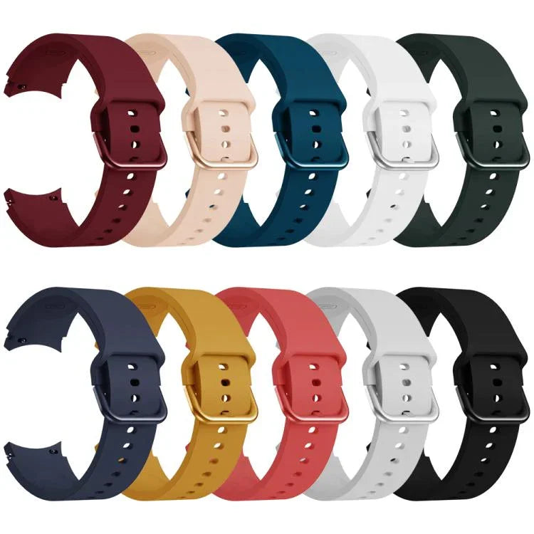 xDfind Solid Color Colorful Buckle Quick Release Silicone Watch Band, For Samsung Galaxy Watch7 / Watch FE 40mm, For Samsung Galaxy Watch6 / Watch6 Classic, For Samsung Galaxy Watch5 / Watch5 Pro, For Samsung Galaxy Watch4 / Watch4 Classic