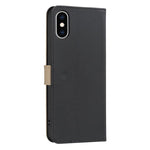 เคสโทรศัพท์หนังลายดอกไม้กลวงสีเย็บต่อพร้อม RFID สำหรับ iPhone XS Max, สำหรับ iPhone 6 Plus / 7 Plus / 8 Plus, สำหรับ iPhone 6 / 7 / 8