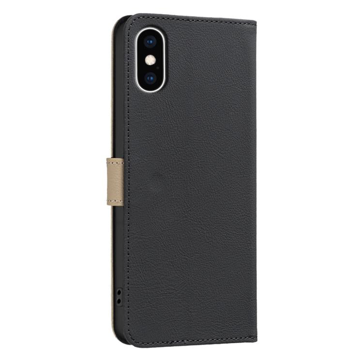 เคสโทรศัพท์หนังลายดอกไม้กลวงสีเย็บต่อพร้อม RFID สำหรับ iPhone XS Max, สำหรับ iPhone 6 Plus / 7 Plus / 8 Plus, สำหรับ iPhone 6 / 7 / 8
