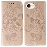 เคสโทรศัพท์หนังปั๊มลายกุหลาบผีเสื้อ สำหรับ iPhone 17e / 16e, สำหรับ iPhone 17 Pro Max, สำหรับ iPhone 17 Pro, สำหรับ iPhone 17, สำหรับ iPhone Air