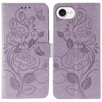 เคสโทรศัพท์หนังปั๊มลายกุหลาบผีเสื้อ สำหรับ iPhone 17e / 16e, สำหรับ iPhone 17 Pro Max, สำหรับ iPhone 17 Pro, สำหรับ iPhone 17, สำหรับ iPhone Air