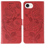 เคสโทรศัพท์หนังปั๊มลายกุหลาบผีเสื้อ สำหรับ iPhone 17e / 16e, สำหรับ iPhone 17 Pro Max, สำหรับ iPhone 17 Pro, สำหรับ iPhone 17, สำหรับ iPhone Air