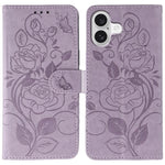 เคสโทรศัพท์หนังปั๊มลายกุหลาบผีเสื้อ สำหรับ iPhone 17e / 16e, สำหรับ iPhone 17 Pro Max, สำหรับ iPhone 17 Pro, สำหรับ iPhone 17, สำหรับ iPhone Air