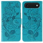 เคสโทรศัพท์หนังปั๊มลายกุหลาบผีเสื้อ สำหรับ iPhone 17e / 16e, สำหรับ iPhone 17 Pro Max, สำหรับ iPhone 17 Pro, สำหรับ iPhone 17, สำหรับ iPhone Air