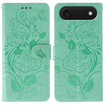 เคสโทรศัพท์หนังปั๊มลายกุหลาบผีเสื้อ สำหรับ iPhone 17e / 16e, สำหรับ iPhone 17 Pro Max, สำหรับ iPhone 17 Pro, สำหรับ iPhone 17, สำหรับ iPhone Air