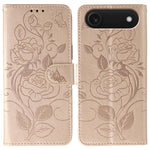 เคสโทรศัพท์หนังปั๊มลายกุหลาบผีเสื้อ สำหรับ iPhone 17e / 16e, สำหรับ iPhone 17 Pro Max, สำหรับ iPhone 17 Pro, สำหรับ iPhone 17, สำหรับ iPhone Air