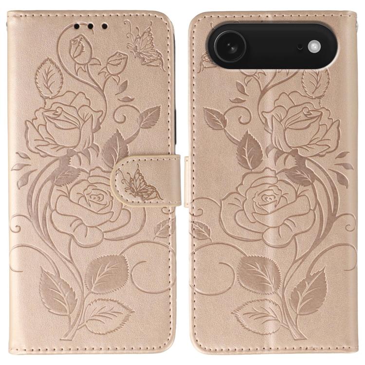 เคสโทรศัพท์หนังปั๊มลายกุหลาบผีเสื้อ สำหรับ iPhone 17e / 16e, สำหรับ iPhone 17 Pro Max, สำหรับ iPhone 17 Pro, สำหรับ iPhone 17, สำหรับ iPhone Air