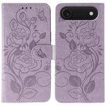 เคสโทรศัพท์หนังปั๊มลายกุหลาบผีเสื้อ สำหรับ iPhone 17e / 16e, สำหรับ iPhone 17 Pro Max, สำหรับ iPhone 17 Pro, สำหรับ iPhone 17, สำหรับ iPhone Air